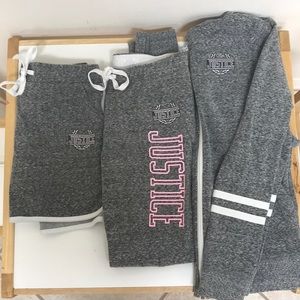 Justice Active 3 Piece Matching Grey Tracksuit